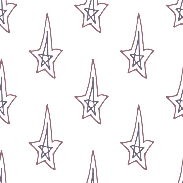 Patrón sin costuras con estrellas bonitas garabateo para papel de embalaje de impresión decorativa tarjetas de felicitación papel tapiz y tela