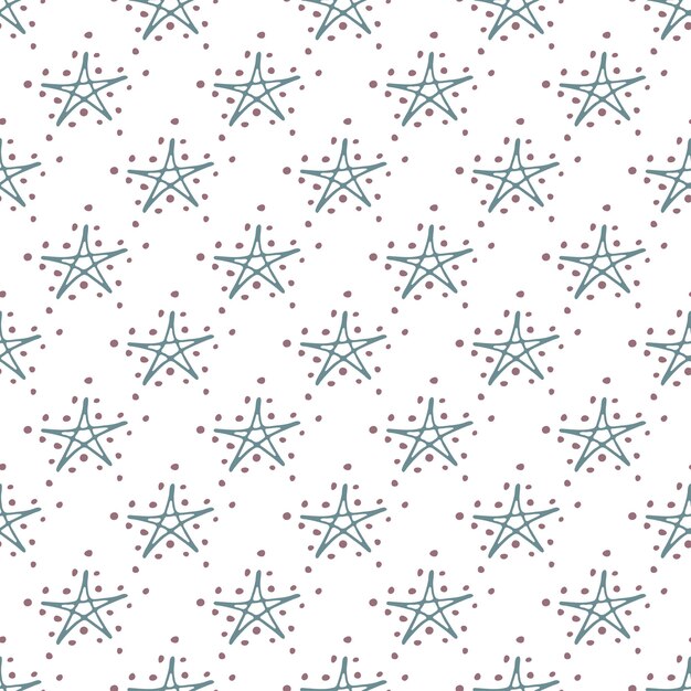Patrón sin costuras con estrellas bonitas garabateo para papel de embalaje de impresión decorativa tarjetas de felicitación papel tapiz y tela