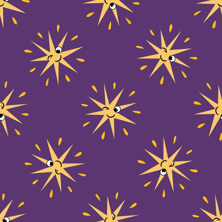 Vector patrón sin costuras con estrellas diseño para embalaje de papel tapiz textil de tela