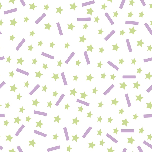 Patrón sin costuras con estrellas y formas geométricas