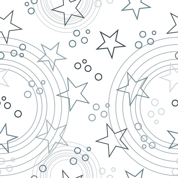 El patrón sin costuras de las estrellas La imagen vectorial del cielo nocturno estrellado