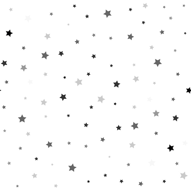 Patrón sin costuras con estrellas Vector Papel de regalo festivo Fondo de cielo nocturno Textura para niños