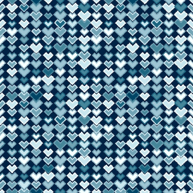 Patrón sin costuras étnico azul tribal