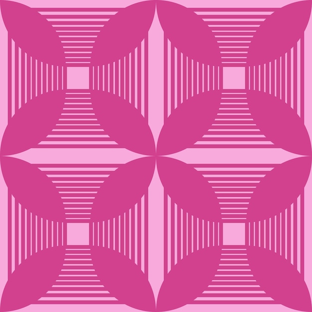 Patrón sin costuras con figuras geométricas Ilustración vectorial Colores rosados y blancos