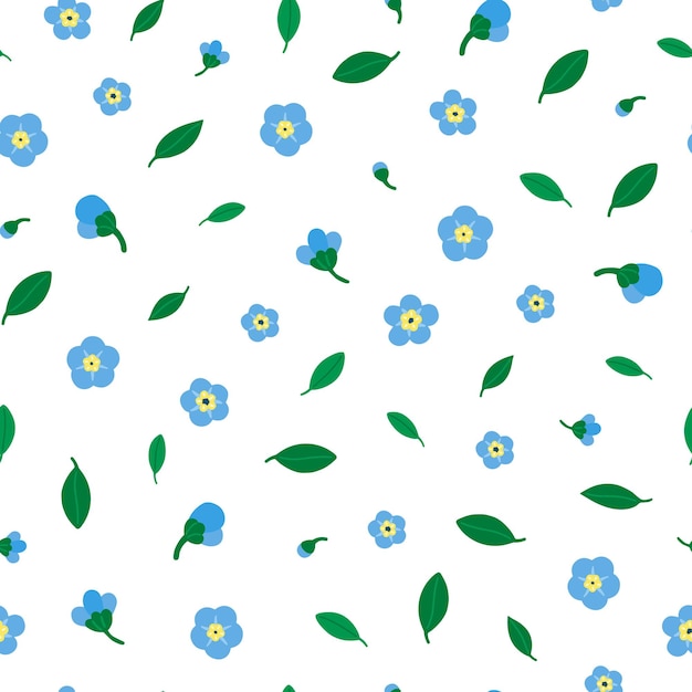 El patrón sin costuras de la flor con el forgetmenot Myosotis arvensis
