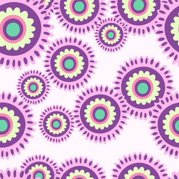 Patrón sin costuras de flor de manzanilla abstracta Fondo floral sin fin creativo