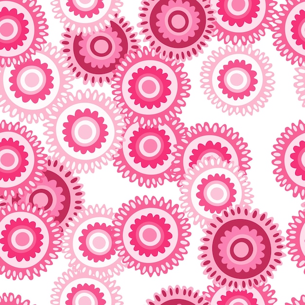 Patrón sin costuras de flor de manzanilla abstracta Fondo floral sin fin creativo