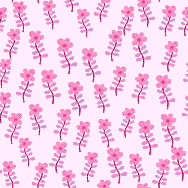 Patrón sin costuras de flor de margarita simple Papel tapiz floral Estampado ditsy lindo