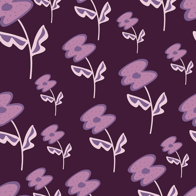 Patrón sin costuras de flor vintage Ilustración botánica elegante estilizada