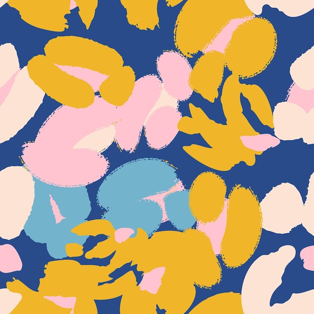 Patrón sin costuras floral colorido con flores abstractas Impresión de diseño de fondo vectorial