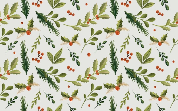 Patrón sin costuras floral navideño para papel tapiz o textil para envolver regalos navideños