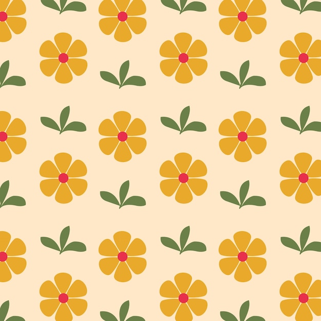 Patrón sin costuras floral vectorial para tela de papel tapiz y diseño textil