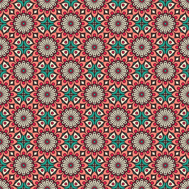 Patrón sin costuras floral vintage