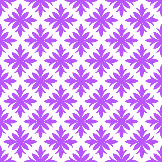 Patrón sin costuras con flores abstractas púrpuras