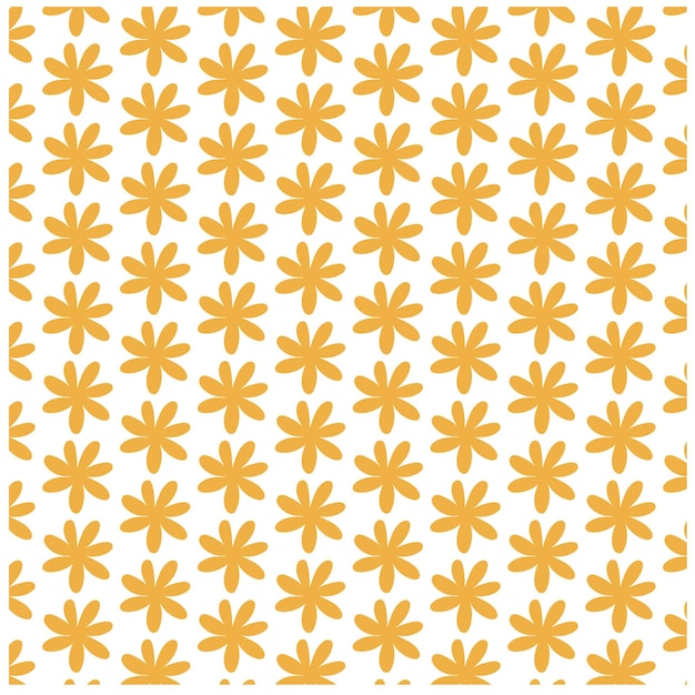 Patrón sin costuras de flores amarillas sobre un fondo blanco