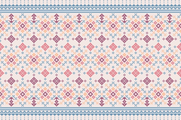 un patrón sin costuras con flores azules y rosadas