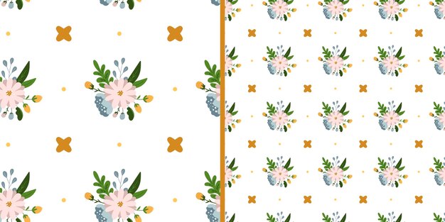 Patrón sin costuras con flores decorativas creativas en estilo escandinavo Ideal para telas textiles Fondo vectorial