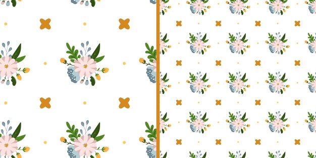 Patrón sin costuras con flores decorativas creativas en estilo escandinavo Ideal para telas textiles Fondo vectorial