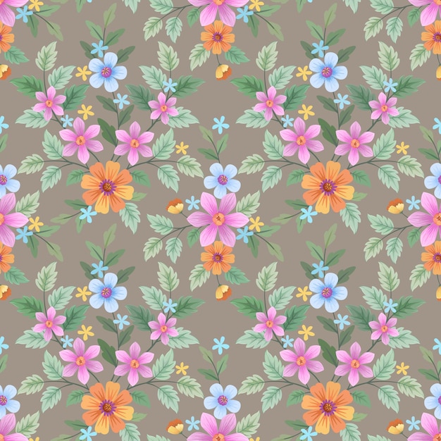 Patrón sin costuras de flores dibujadas a mano coloridas Puede usarse para papel tapiz textil de tela