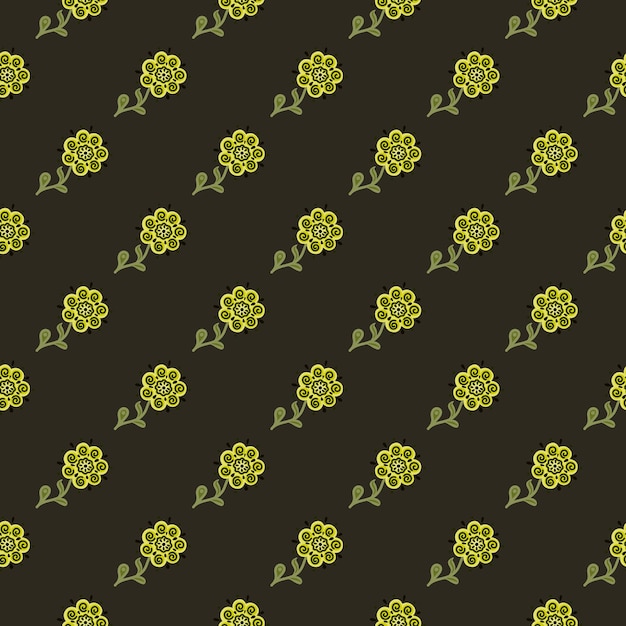 Patrón sin costuras de flores étnicas abstractas Papel tapiz botánico floral estilizado para diseño de tela cubierta de papel de envoltura de impresión textil Ilustración vectorial