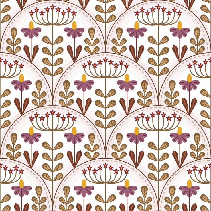 Vector patrón sin costuras con flores flores decorativas silvestres patrón vintage en tonos pastel