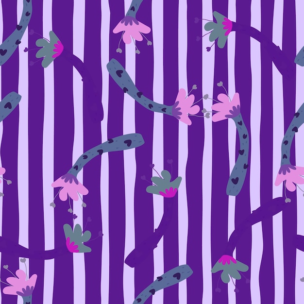 Patrón sin costuras de flores de formas extrañas plantas tropicales fondo de pantalla sin fin adorno floral botánico contemporáneo