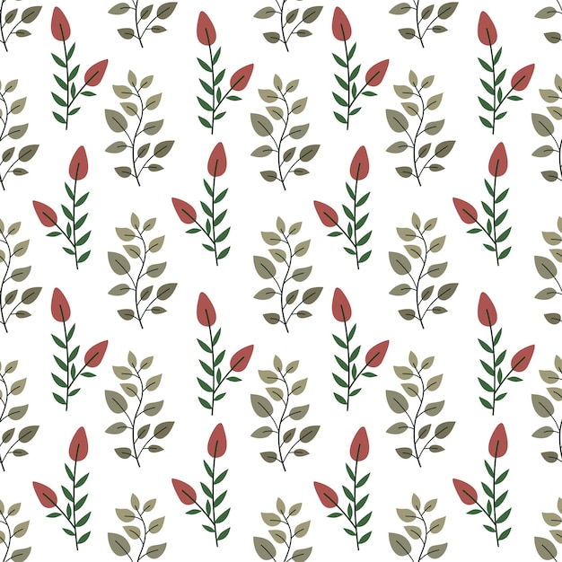 Patrón sin costuras de flores Ilustración linda color vectorial sencillo