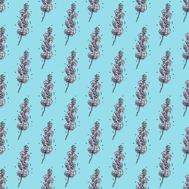 Patrón sin costuras con flores de lavanda para papel de embalaje de impresión decorativa tarjetas de felicitación papel tapiz y tela