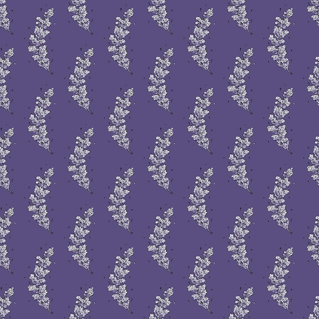 Patrón sin costuras con flores de lavanda para papel de embalaje de impresión decorativa tarjetas de felicitación papel tapiz y tela
