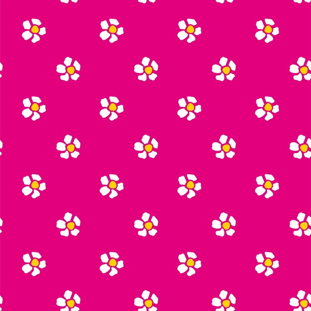 Patrón sin costuras de flores de manzanilla decorativas sobre un fondo rosa Fondo vintage romántico para papel decorativo de tela textil sobre un fondo azul