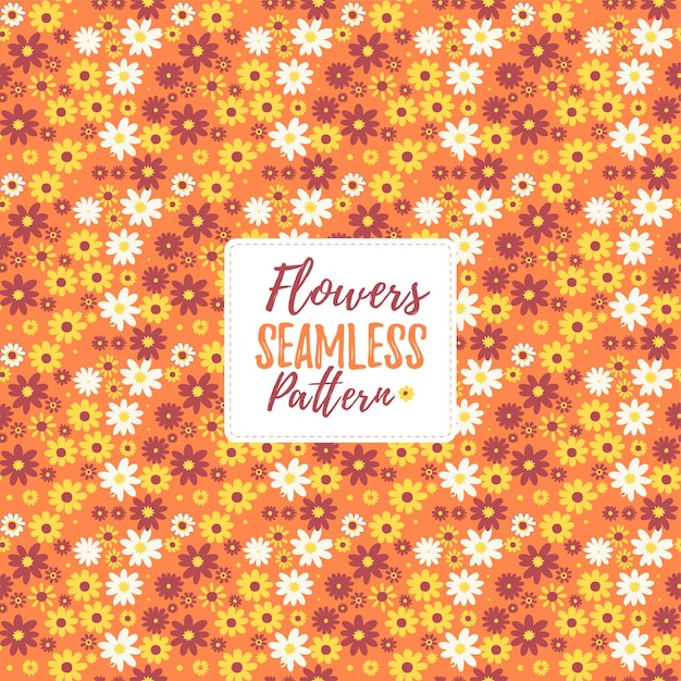 Patrón sin costuras de flores modernas amarillas y naranjas Colección de diseño