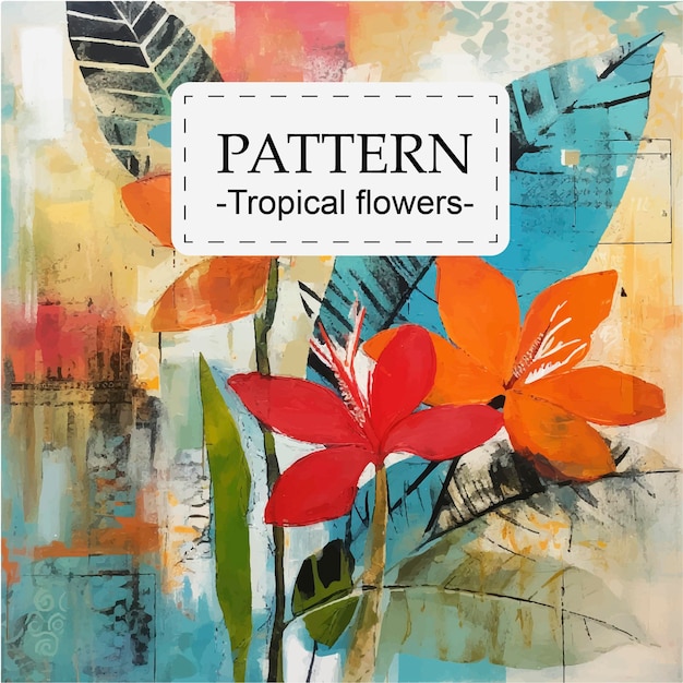 El patrón sin costuras de las flores tropicales papel tapiz