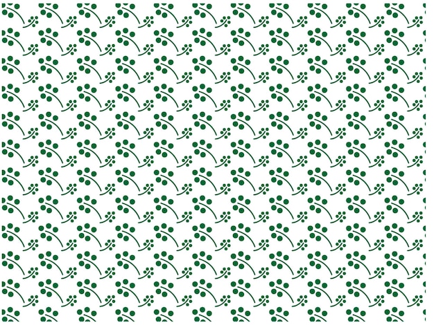 un patrón sin costuras de flores verdes en un fondo blanco