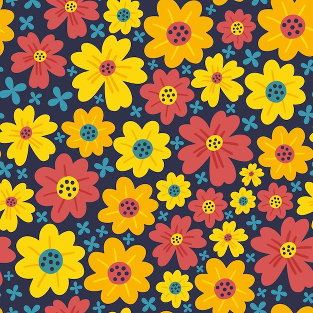 El patrón sin costuras de Flower Power