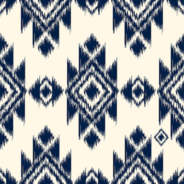 Patrón sin costuras fondo abstracto étnico redondo ikat patrón curva vectorial para ropa de moda envoltura textil fondo de decoración
