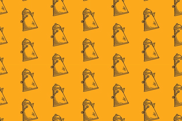 patrón sin costuras en fondo amarillo para mercancía de aventura
