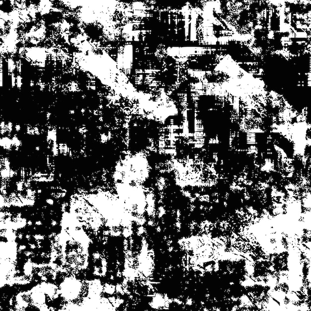 Patrón sin costuras fondo áspero textura grunge negro y blanco