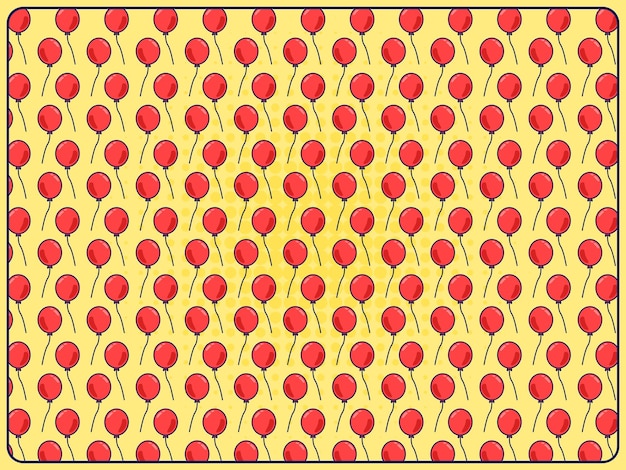 Patrón sin costuras de fondo de globo en color rojo