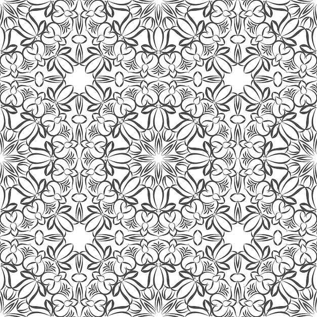 Patrón sin costuras El fondo de líneas simples crea un patrón Una plantilla para empaquetar fondos de pantalla y páginas para colorear La idea del diseño creativo
