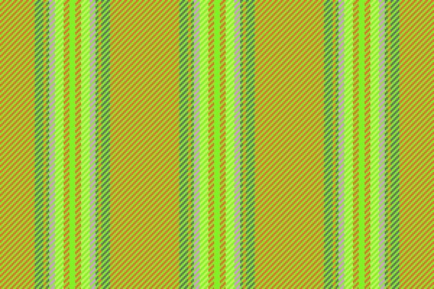 Patrón sin costuras de fondo de líneas de tela textil con un vector de rayas de textura vertical en color verde
