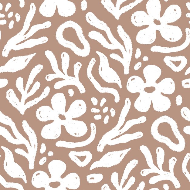 Patrón sin costuras de forma floral abstracta de textura floral moderna de forma de hoja de fondo
