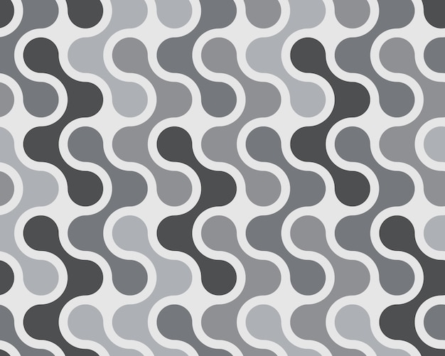 Patrón sin costuras en forma de mancha geométrica fondo de papel tapiz Bauhaus monocromático abstracto
