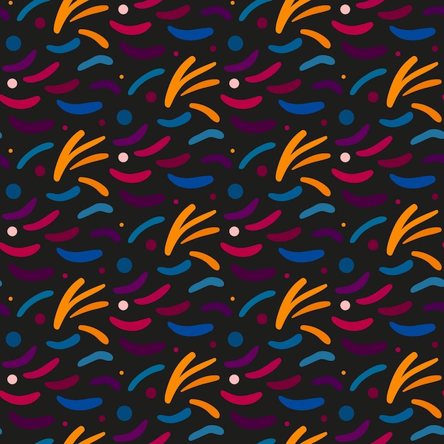 Patrón sin costuras con formas abstractas de colores