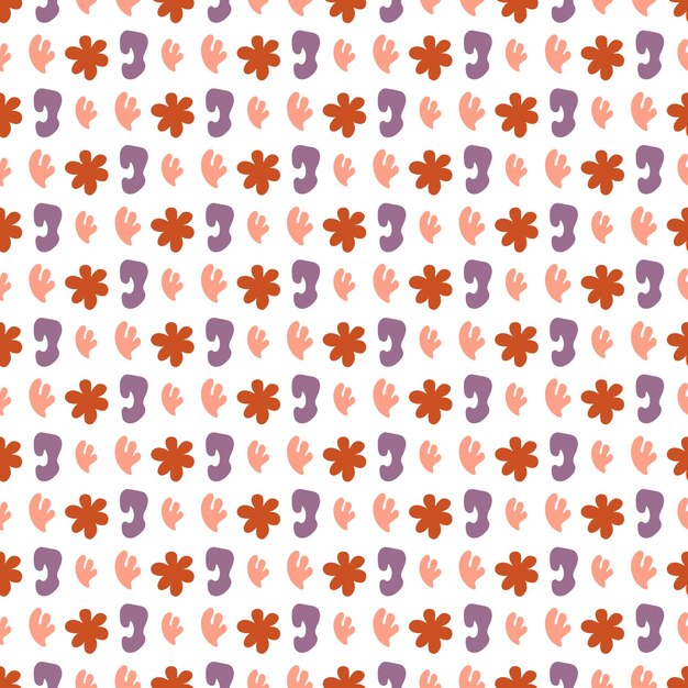 Patrón sin costuras con formas abstractas Garabatos de colores simples