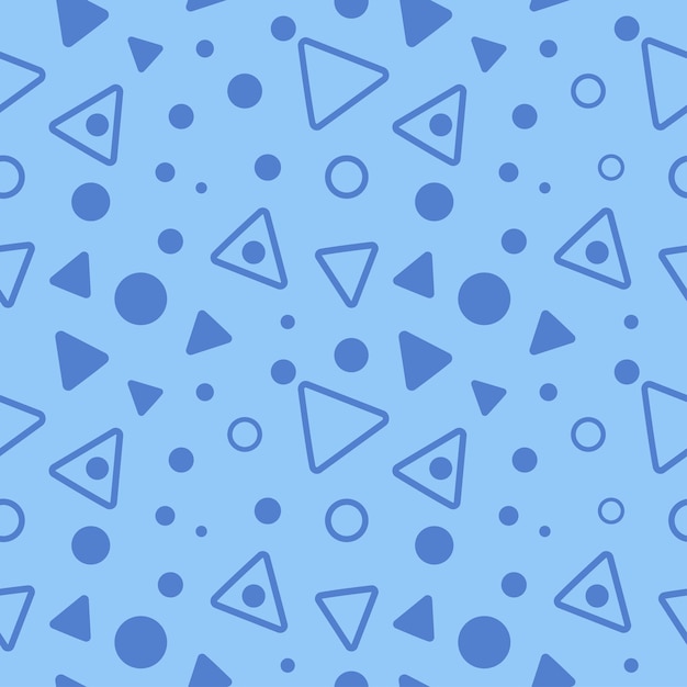 Patrón sin costuras de formas geométricas círculo triángulo adecuado para el diseño decorativo de los niños