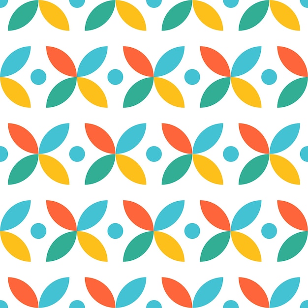 Patrón sin costuras con formas geométricas coloridas. impresión de estilo escandinavo para banner web,