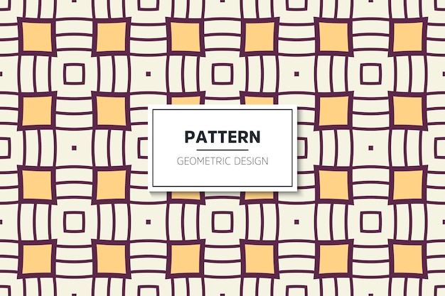 Patrón sin costuras con formas geométricas sobre un fondo beige.