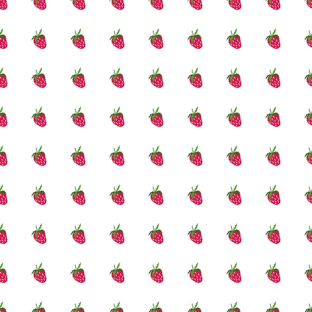 Patrón sin costuras de fresas lindas Fondo sin fin de fresa de Doodle Fondo de pantalla de frutas dibujadas a mano Diseño para tela textil impresión papel de regalo cubierta de textiles de cocina Ilustración vectorial