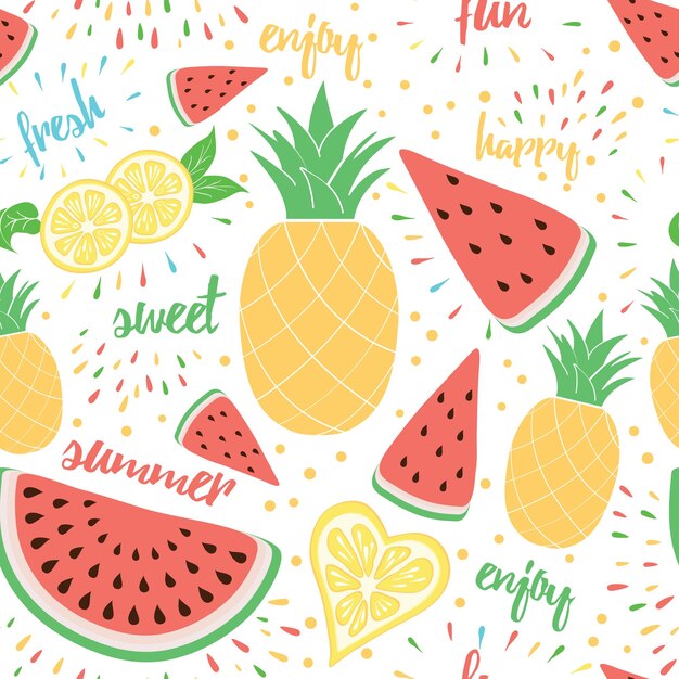 Patrón sin costuras de la fruta