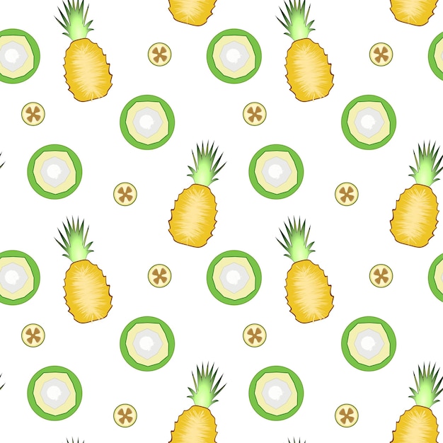 Patrón sin costuras con frutas asiáticas